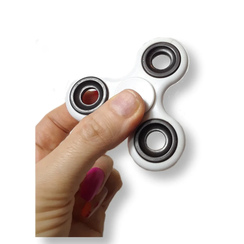 Fidget Toy Spinner Kids Toy Metal Motion Handheld White Grey